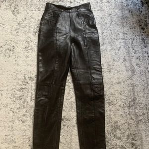 North Beach Vintage Black Leather Pants